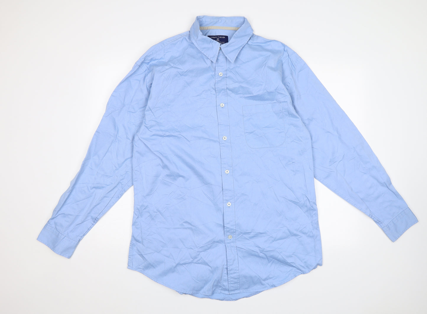 Joseph Turner Mens Blue    Dress Shirt Size XL