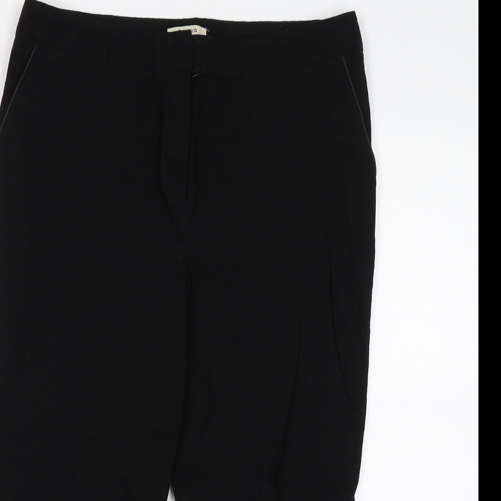 Papaya Womens Black   Chino Trousers Size 14 L20 in