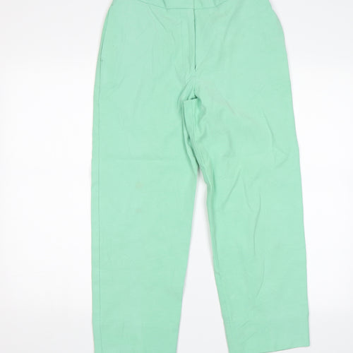 M&S Womens Green   Chino Trousers Size 8 L22 in