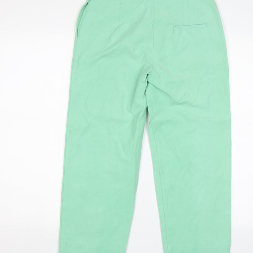 M&S Womens Green   Chino Trousers Size 8 L22 in