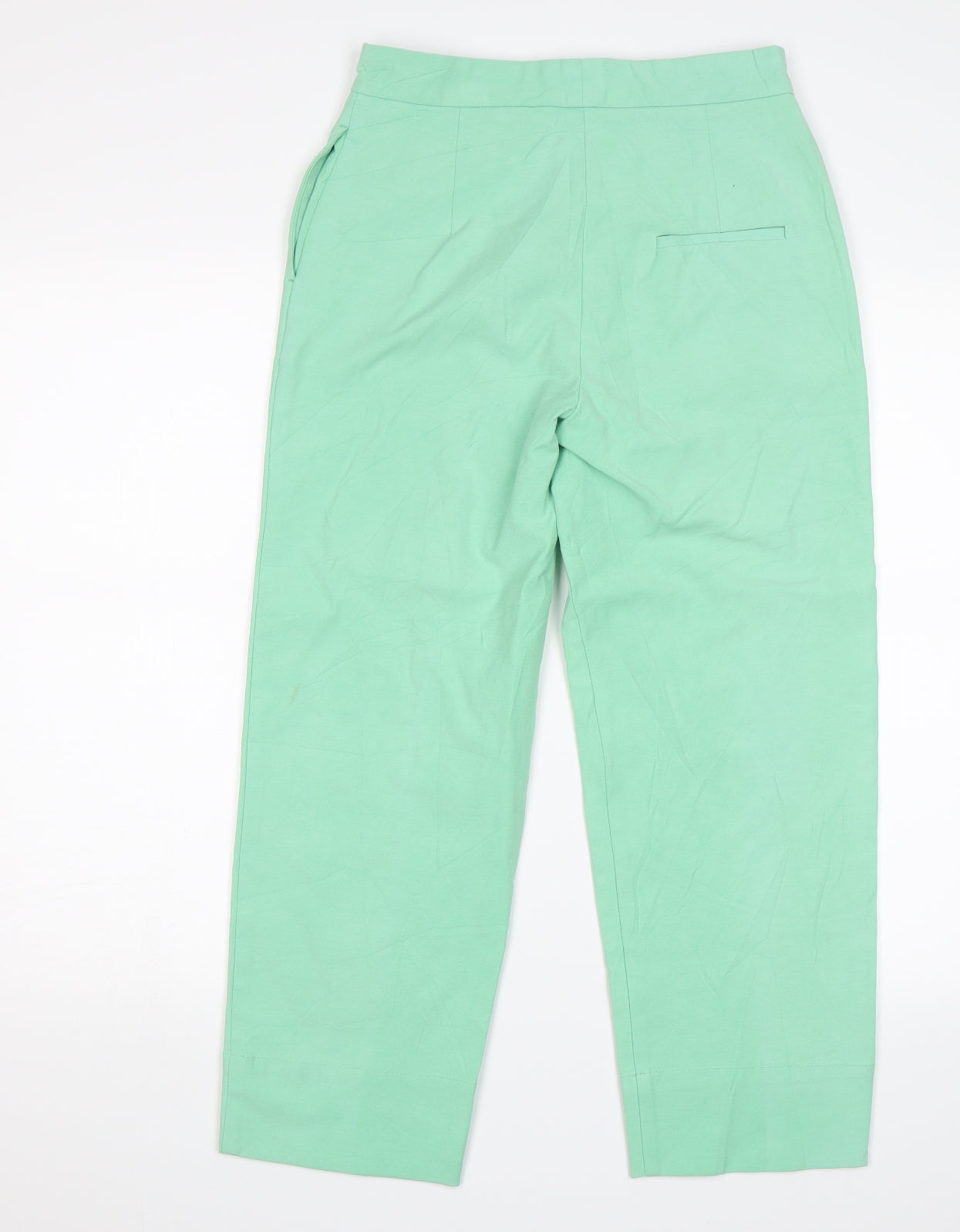 M&S Womens Green   Chino Trousers Size 8 L22 in