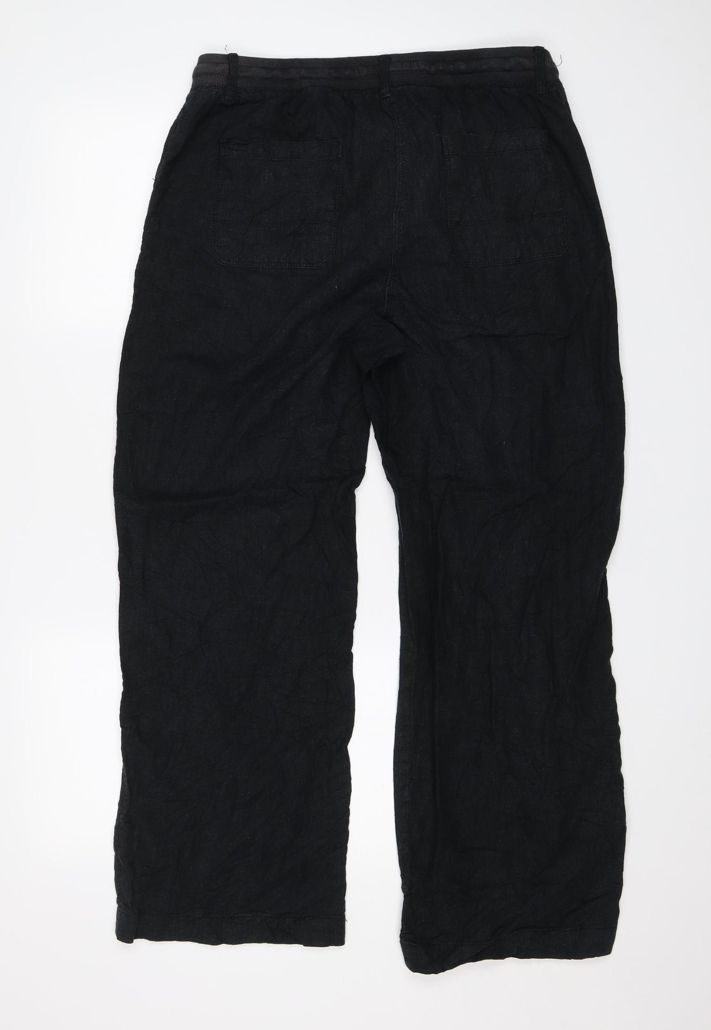 M&S Womens Black   Trousers  Size 14 L26 in