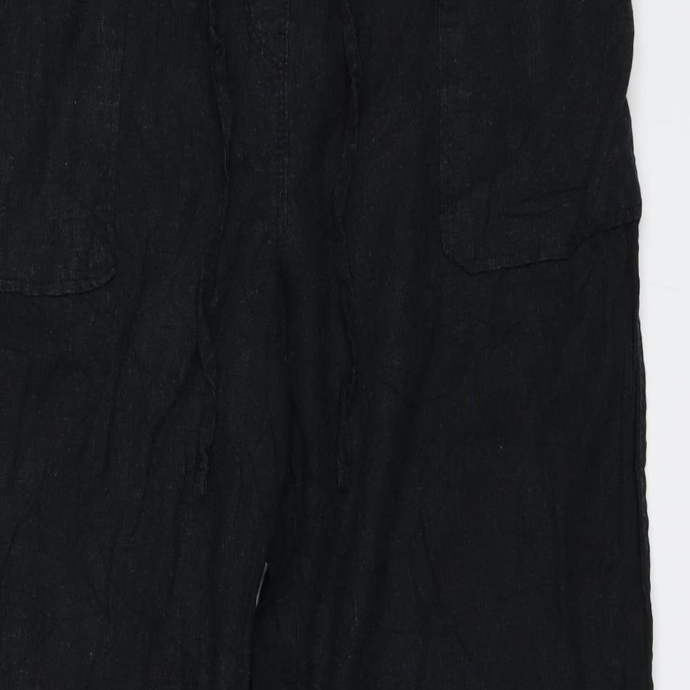 M&S Womens Black   Trousers  Size 14 L26 in