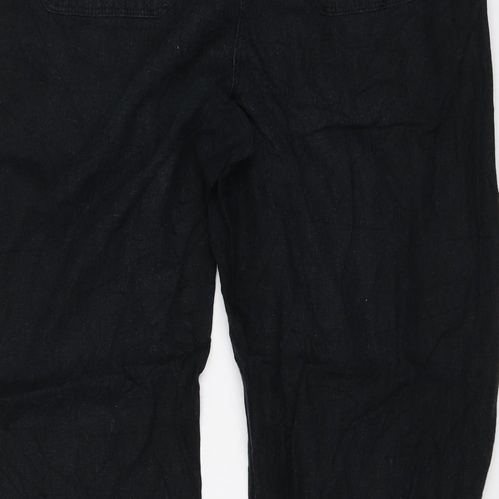 M&S Womens Black   Trousers  Size 14 L26 in