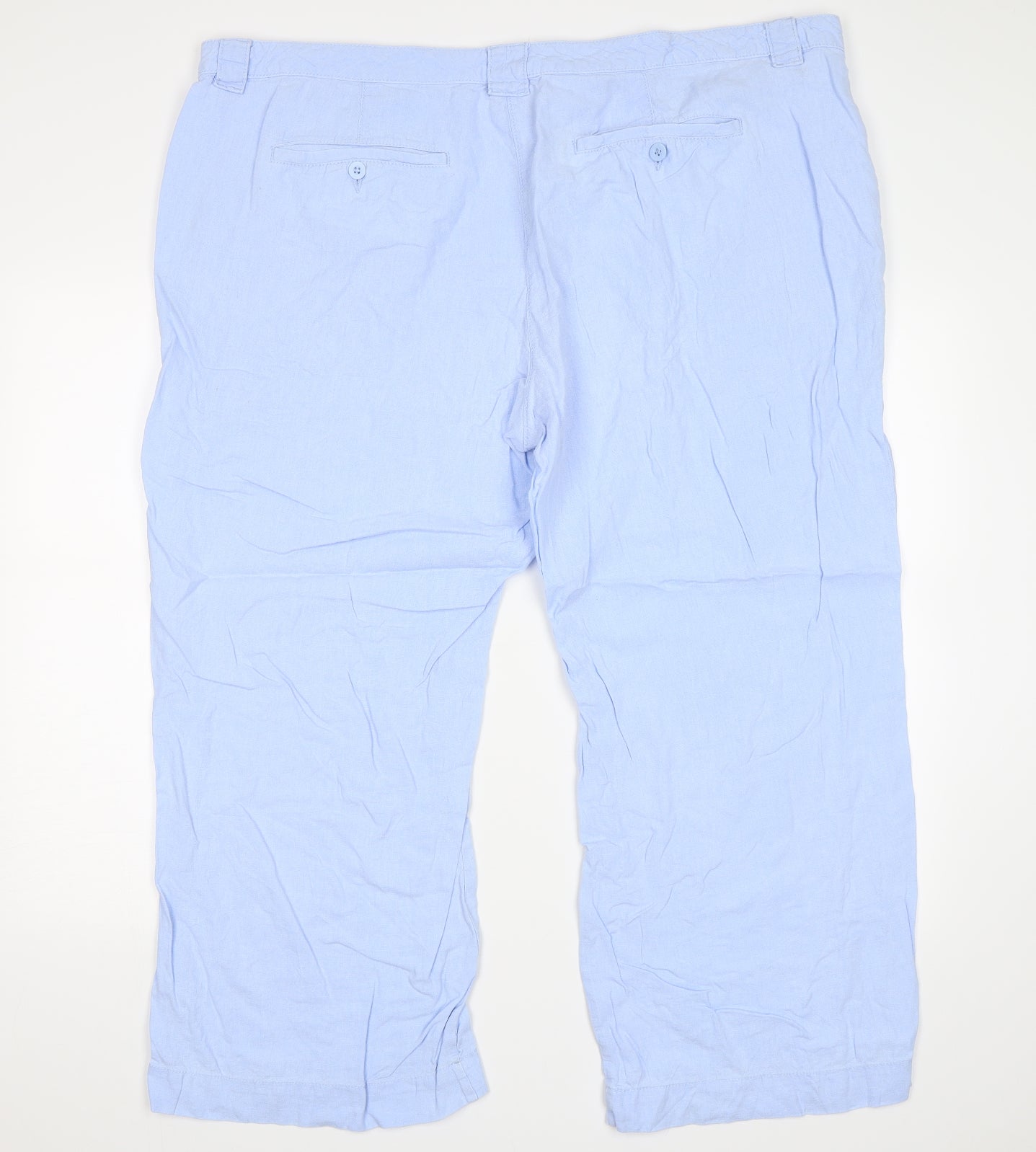 M&S Womens Blue   Trousers  Size 24 L25 in