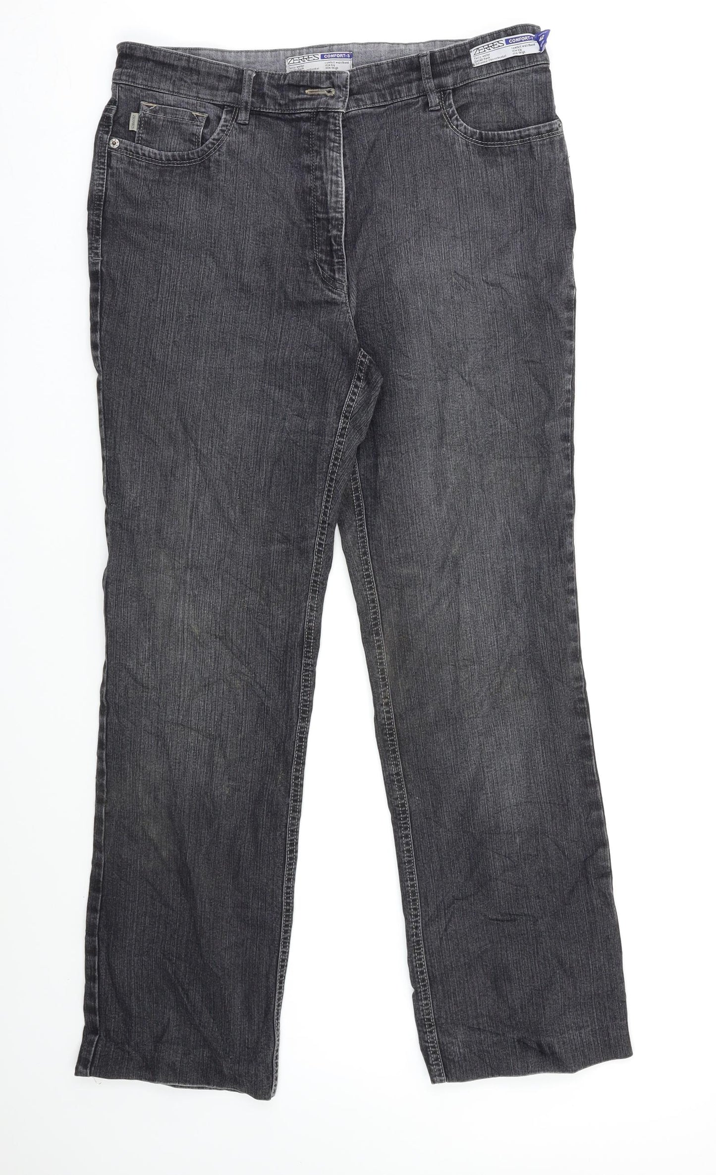 ZERRES Womens Black   Bootcut Jeans Size 16 L26 in