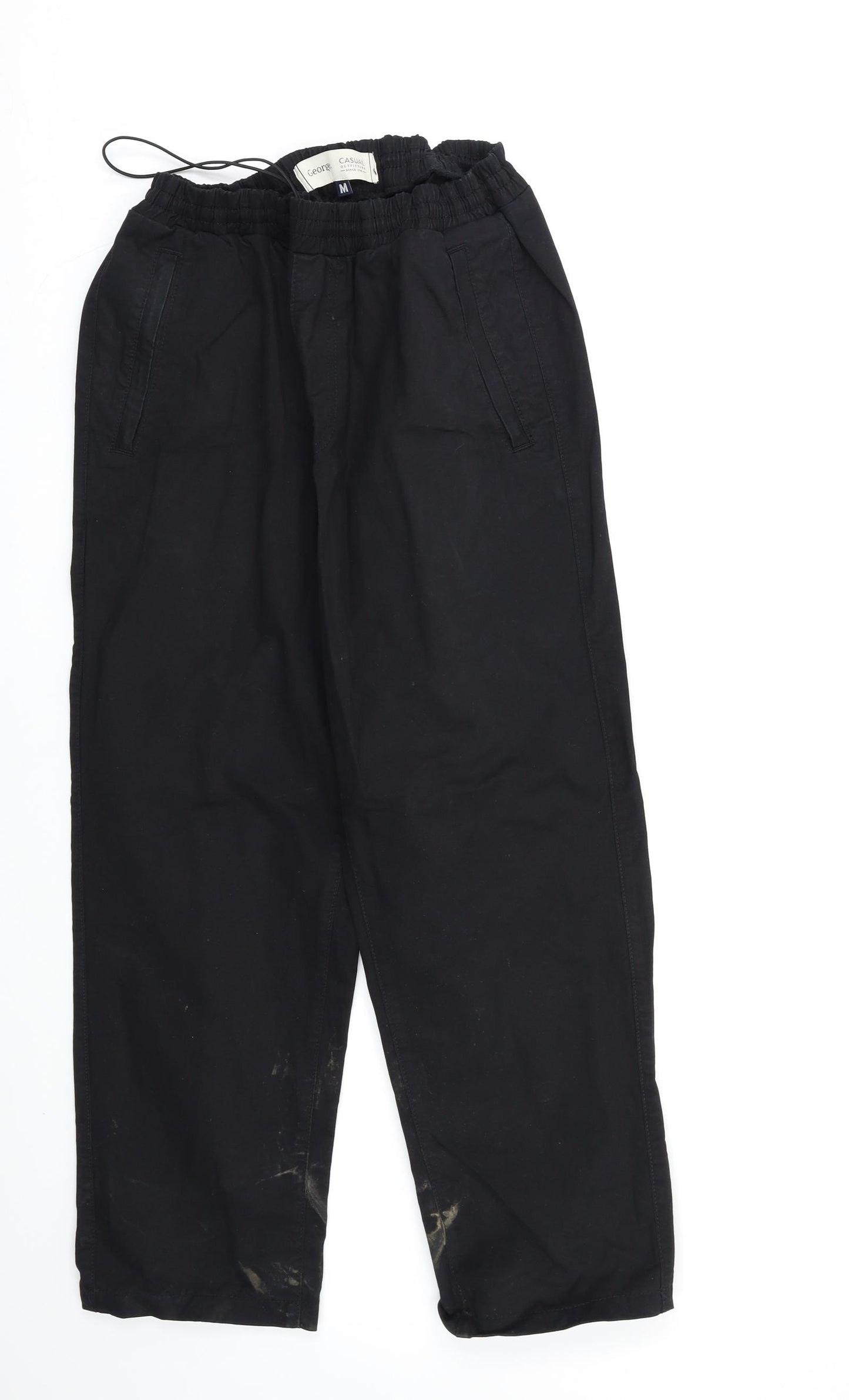 George Womens Black   Cargo Trousers Size M L25 in