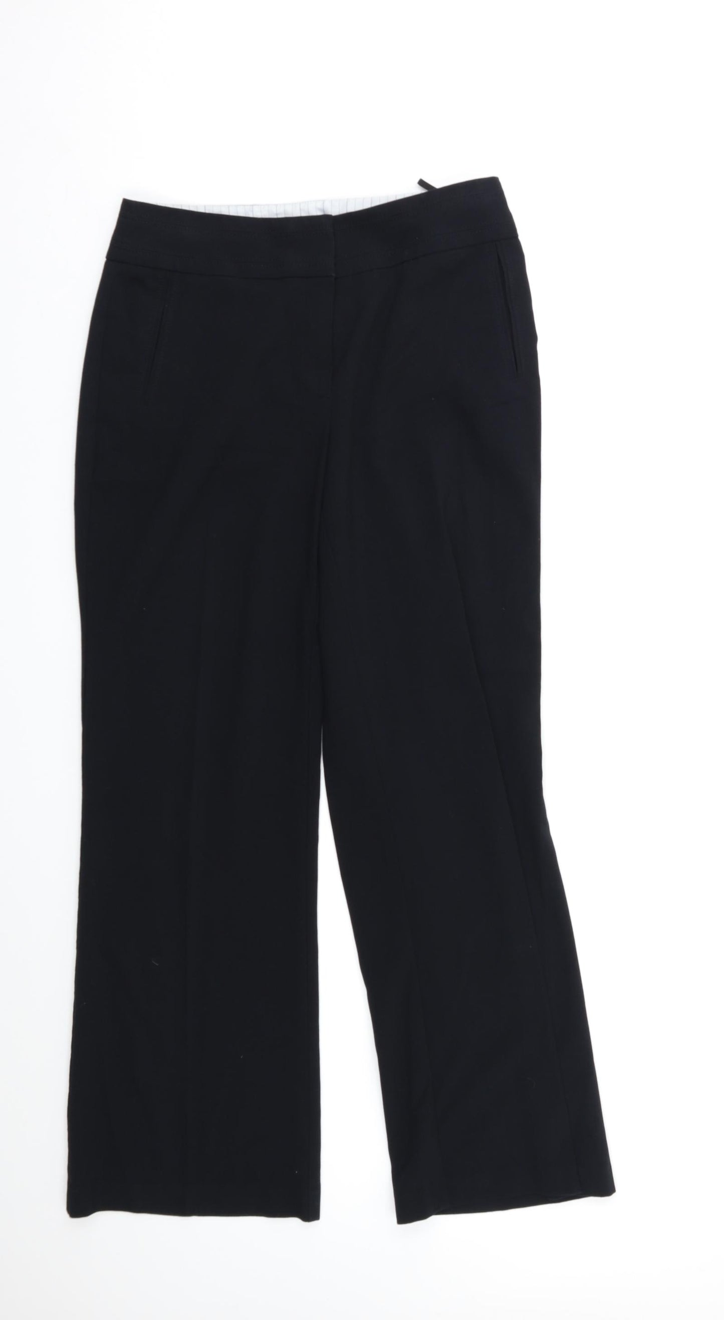M&S Womens Black   Dress Pants Trousers Size 10 L27 in