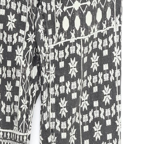 H&M Womens Multicoloured Geometric  Jegging Jeans Size 10 L29 in