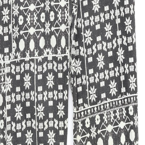 H&M Womens Multicoloured Geometric  Jegging Jeans Size 10 L29 in