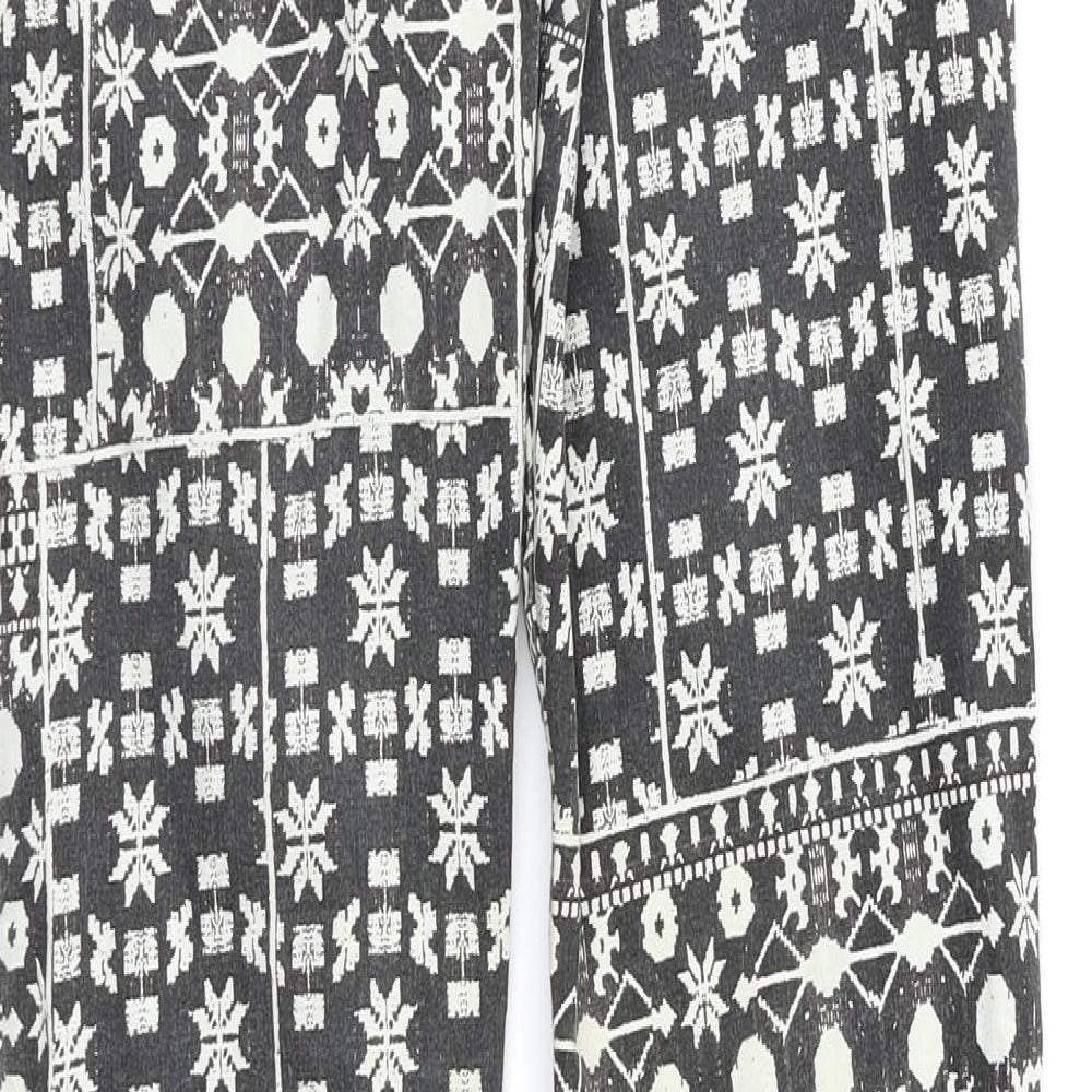 H&M Womens Multicoloured Geometric  Jegging Jeans Size 10 L29 in