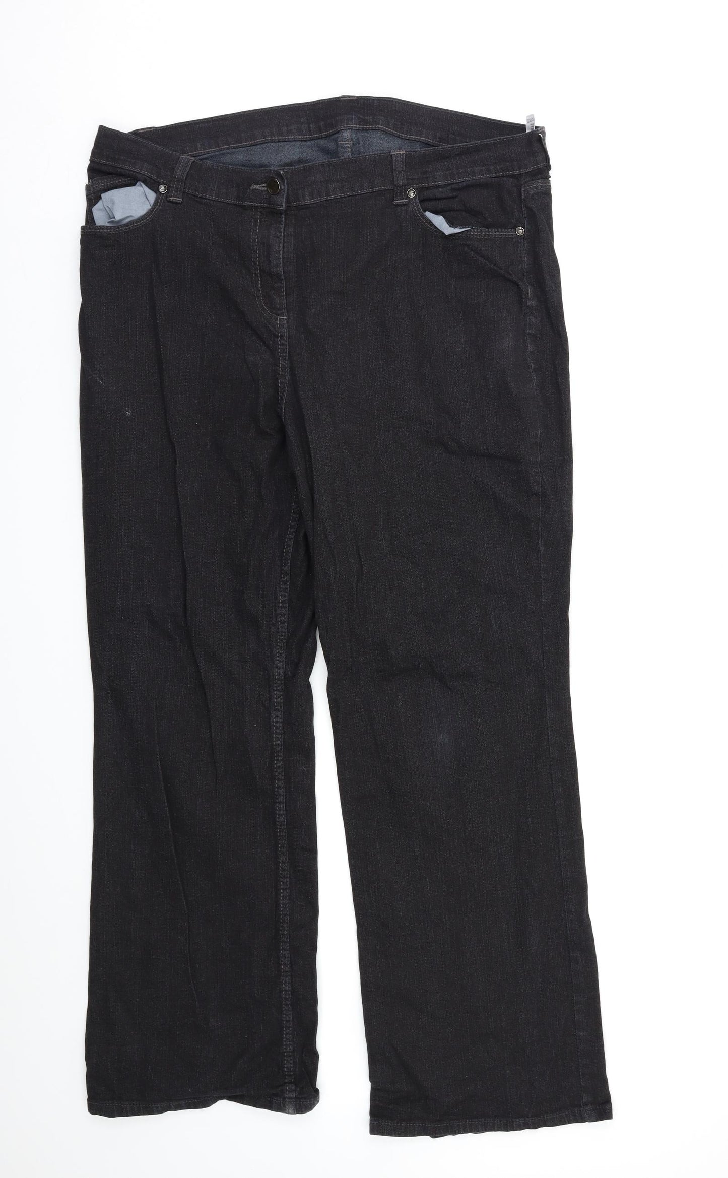 M&S Womens Black   Bootcut Jeans Size 20 L26 in