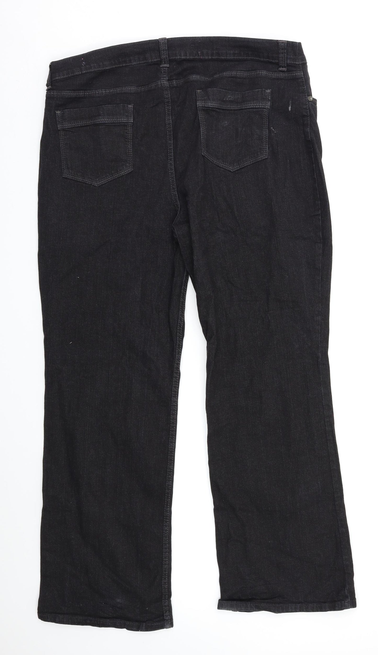 M&S Womens Black   Bootcut Jeans Size 20 L26 in