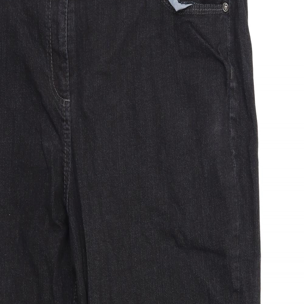 M&S Womens Black   Bootcut Jeans Size 20 L26 in