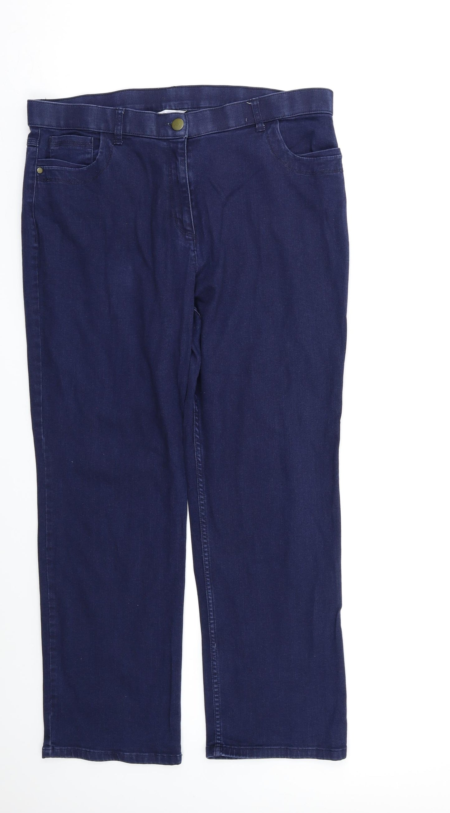 M&S Womens Blue   Bootcut Jeans Size 16 L27 in