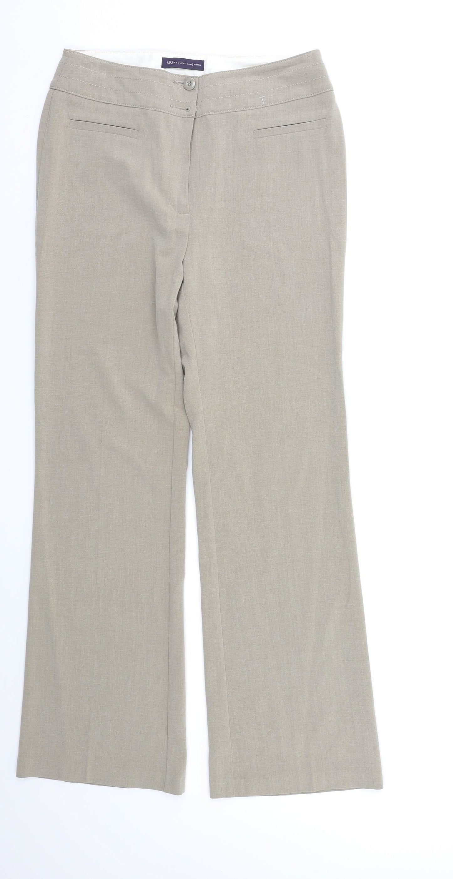 M&S Womens Beige   Trousers  Size 10 L28 in