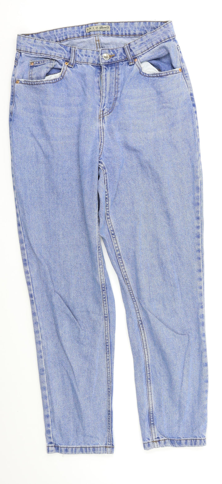 Denim & Co. Womens Blue Straight Jeans Size 10 L26 in