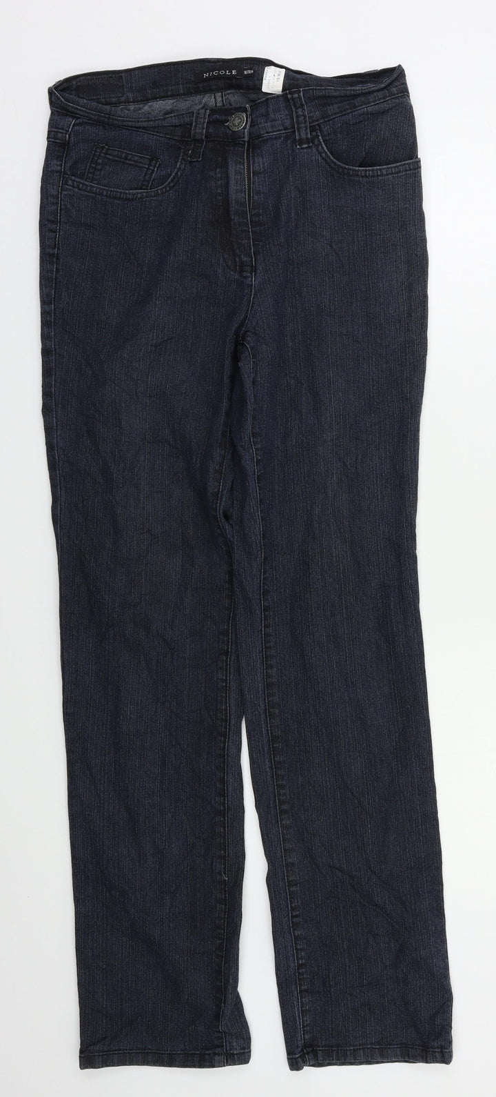 Nicole Womens Grey Straight Jeans Size 10 L30 in