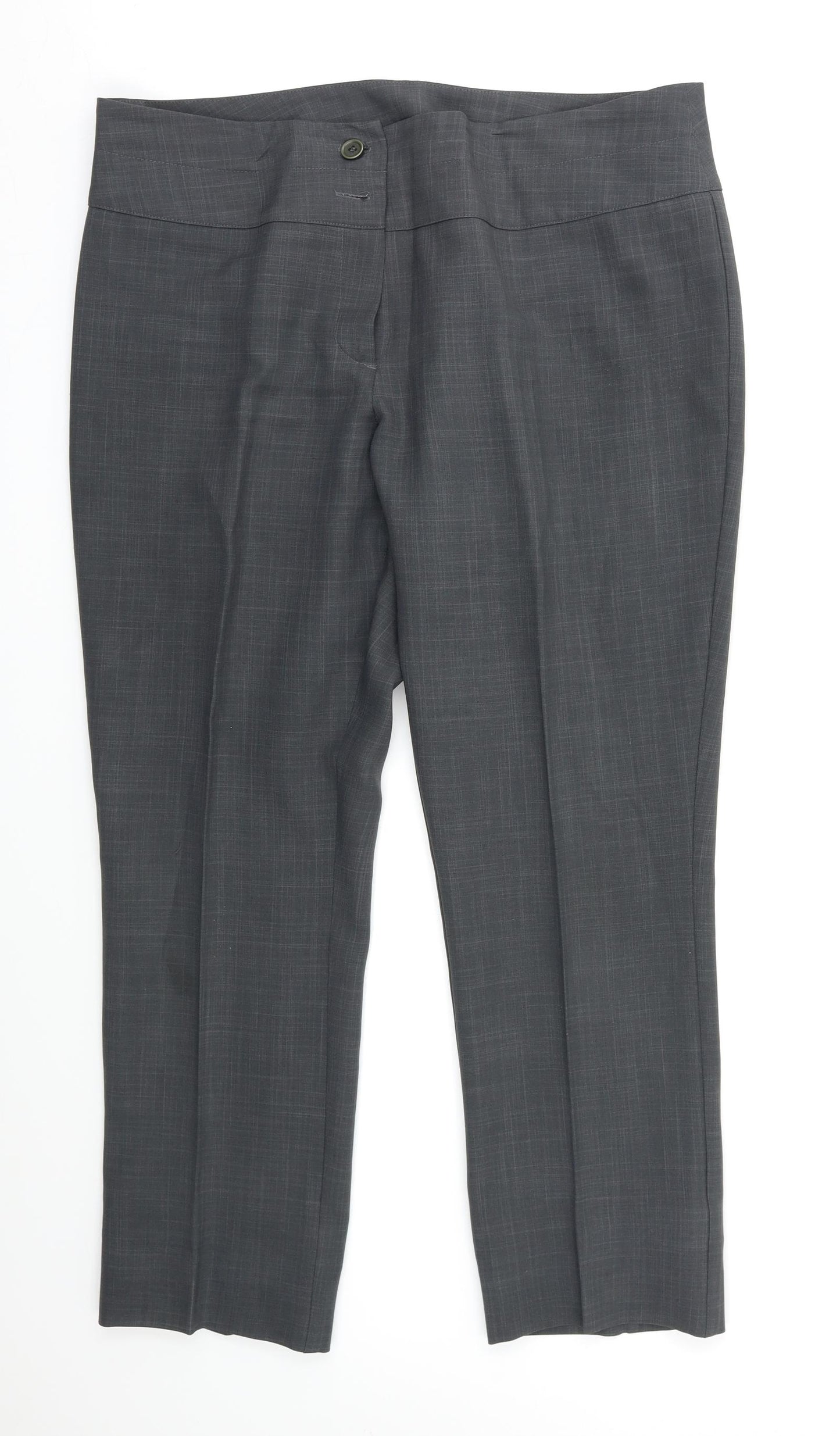Florence Roby Womens Grey   Dress Pants Trousers Size 16 L26 in