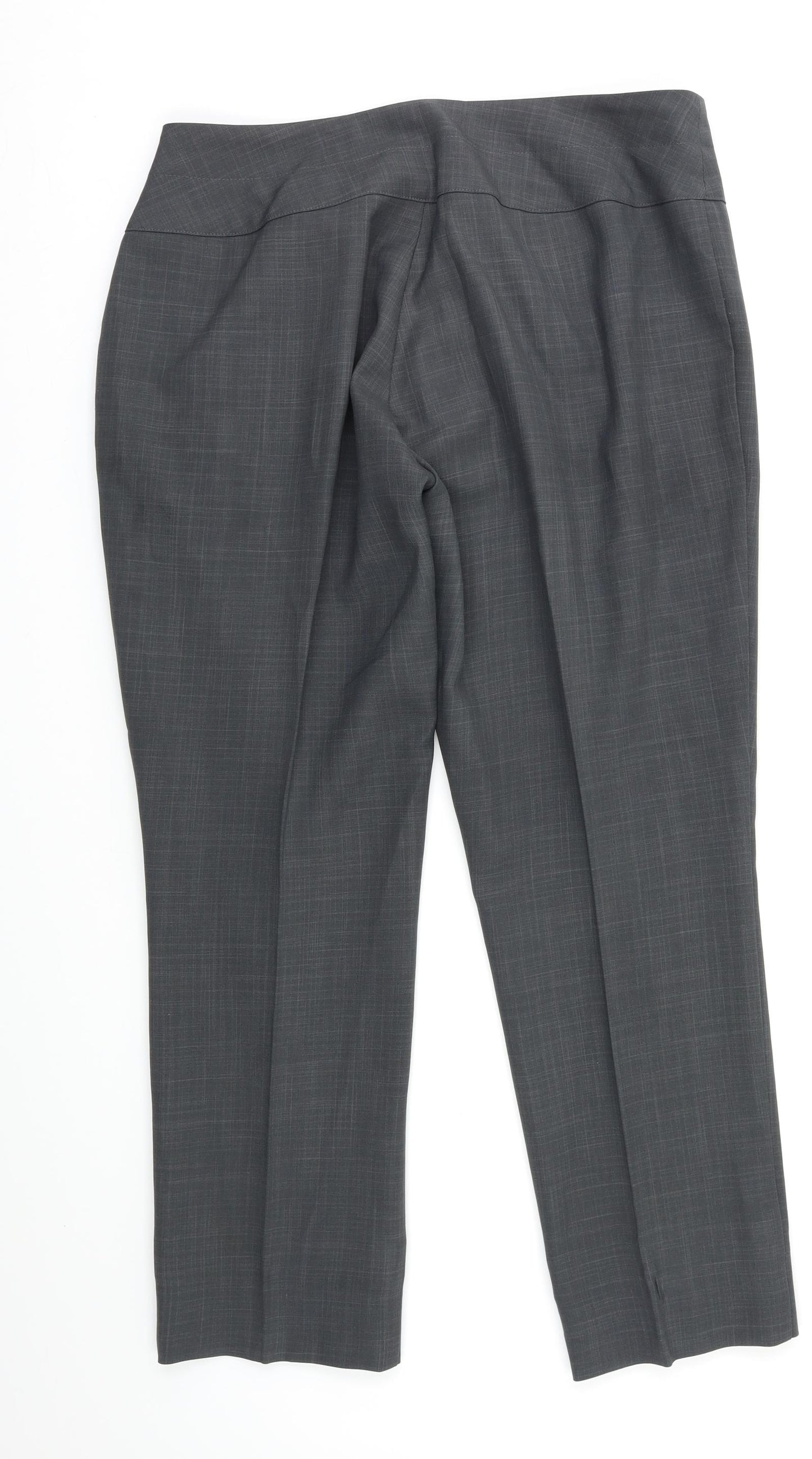 Florence Roby Womens Grey   Dress Pants Trousers Size 16 L26 in