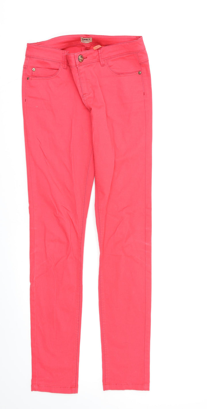 Only Womens Pink Skinny Jeans Size S L30 in