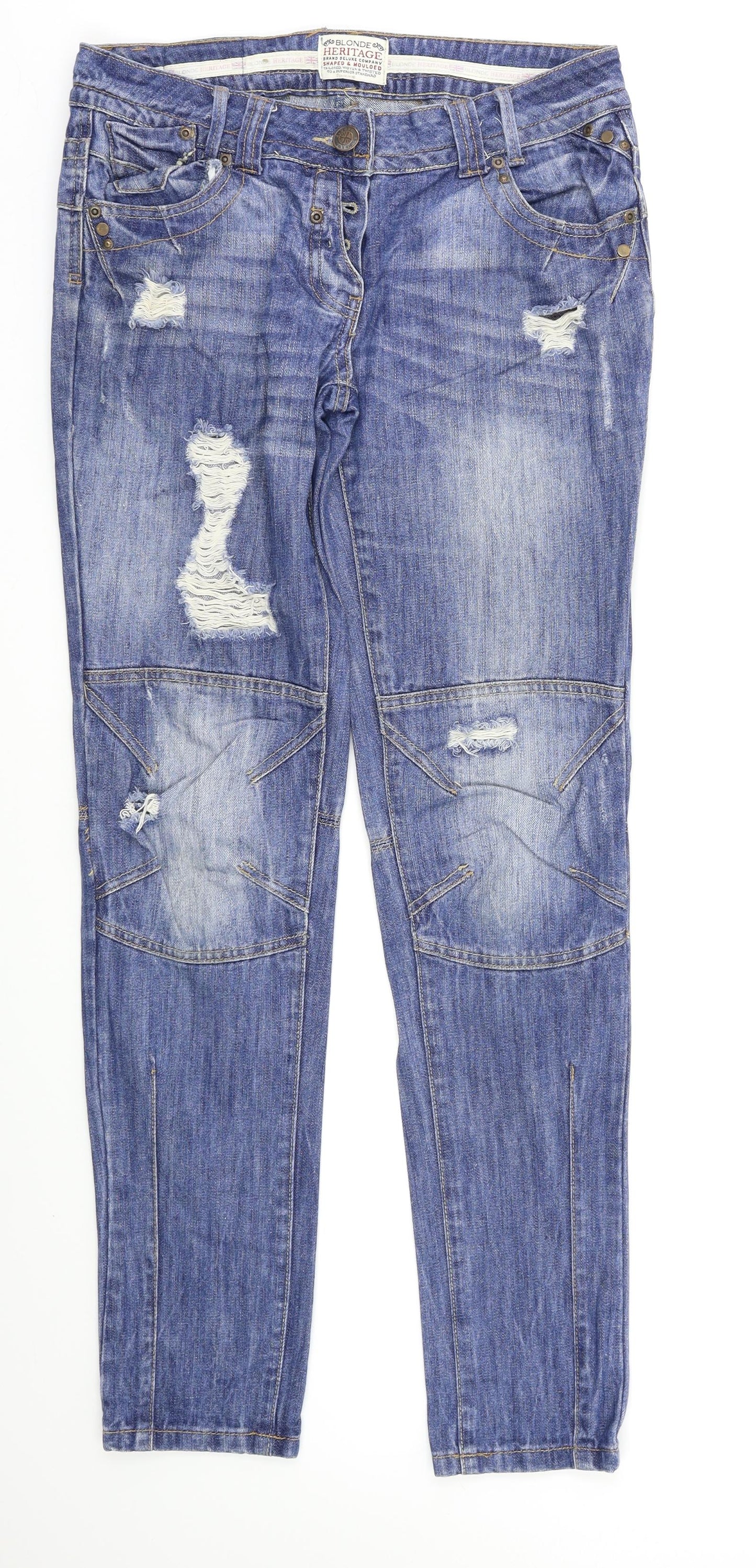 Blonde Heritage Womens Blue   Skinny Jeans Size 12 L30 in