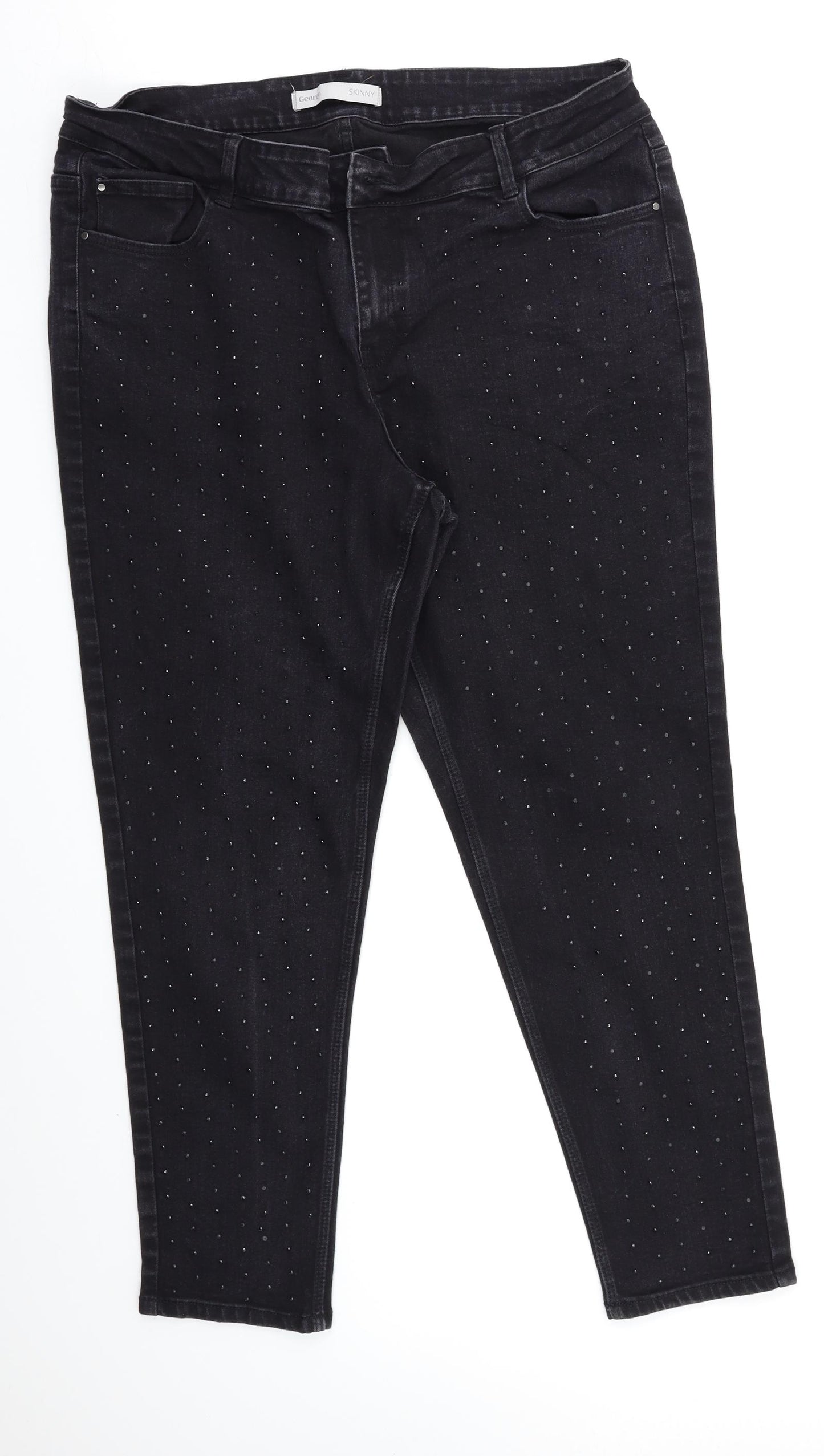 George Womens Black   Straight Jeans Size 18 L26 in
