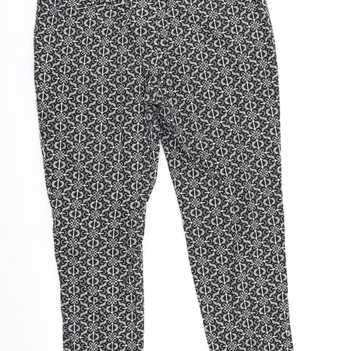 Atmosphere Womens Black Geometric  Trousers  Size 12 L28 in