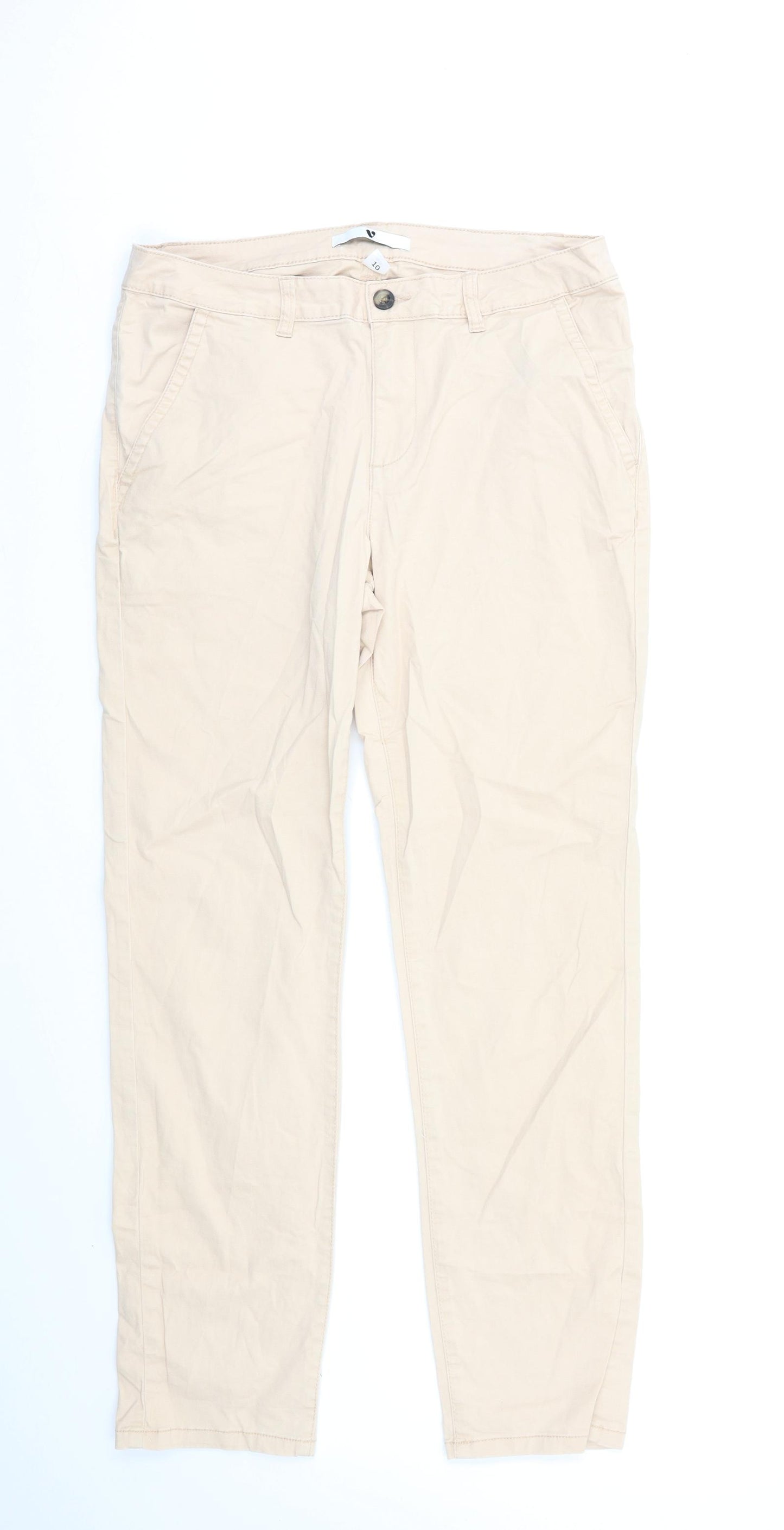 Very Womens Beige   Trousers  Size 10 L29 in