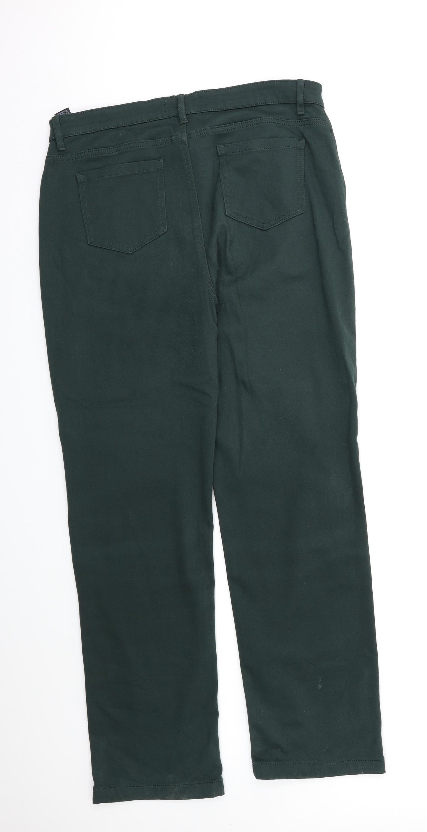 M&S Womens Green   Straight Jeans Size 16 L28 in
