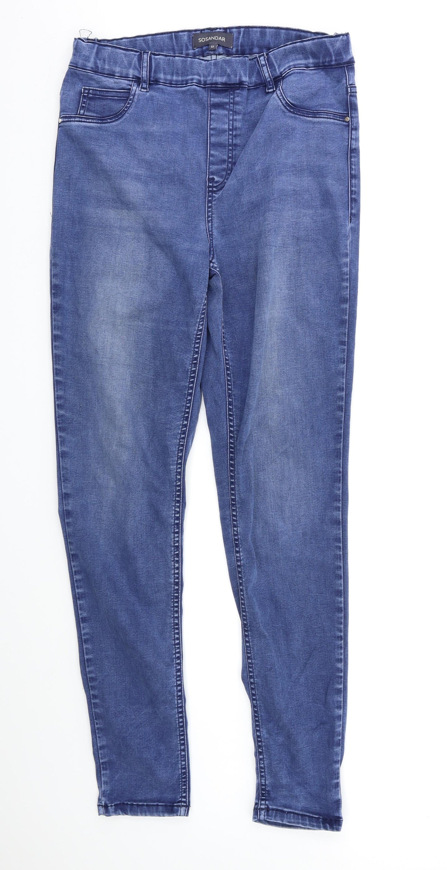 Sosandar Womens Blue   Skinny Jeans Size 12 L28 in