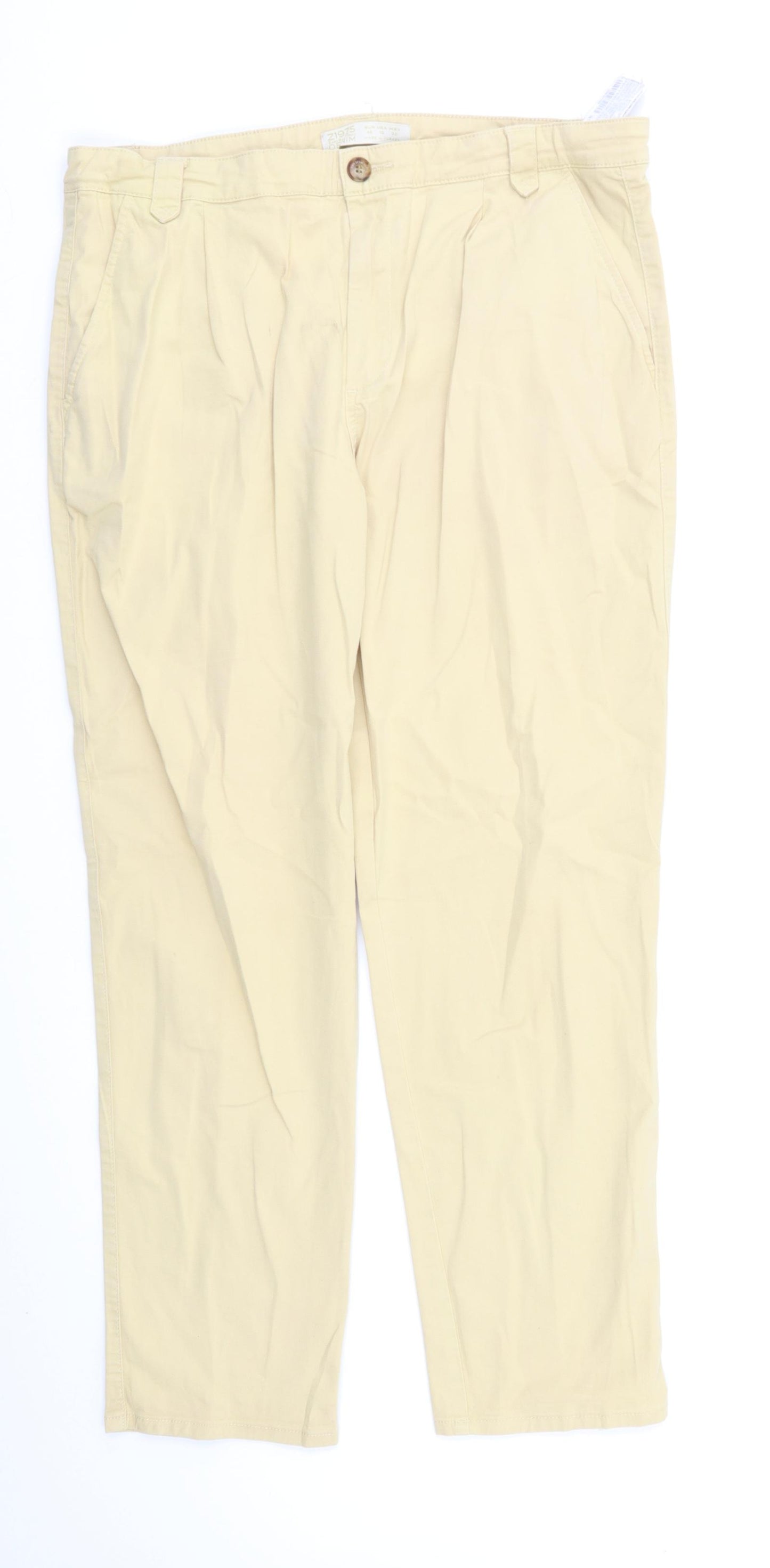 Zara Womens Beige   Trousers  Size 14 L27 in