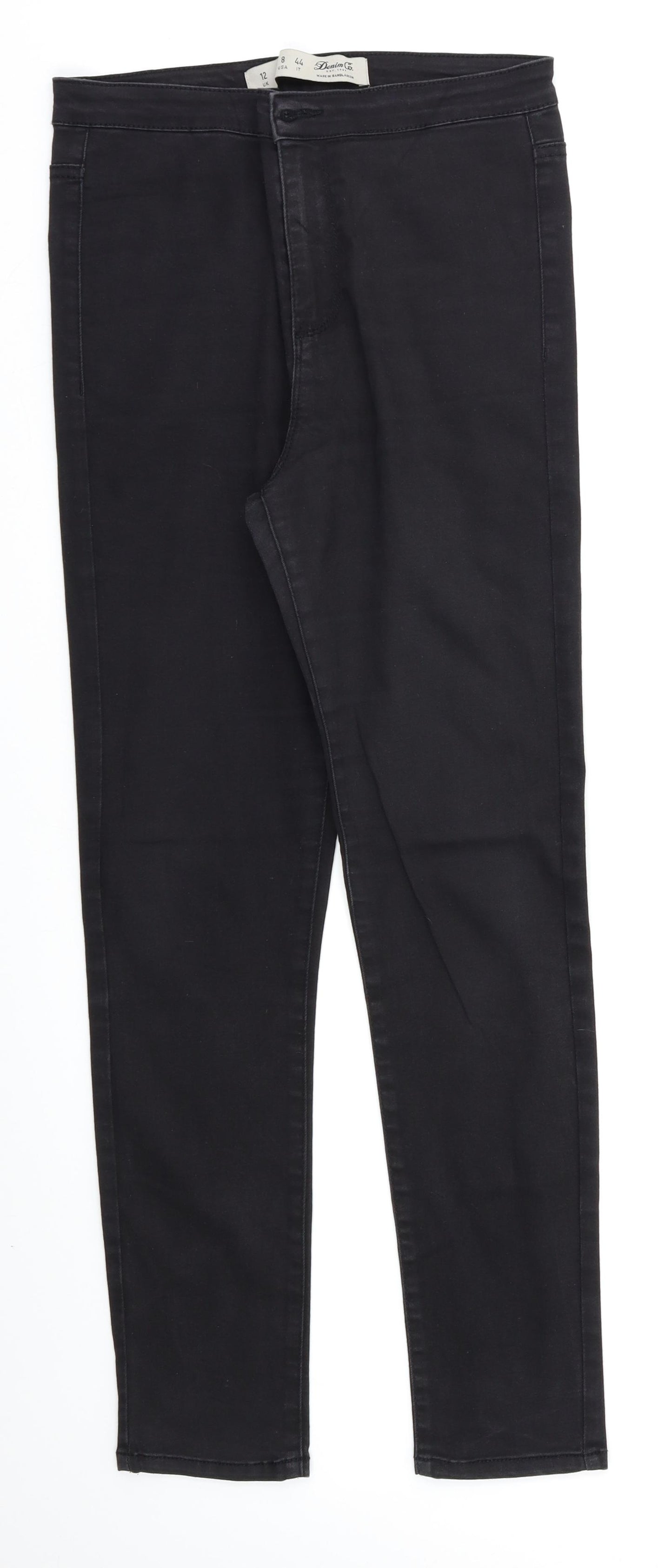 Denim & Co Womens Black   Skinny Jeans Size 12 L26 in