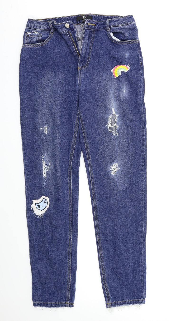 Missguided Womens Blue Jegging Jeans Size 8 L28 in
