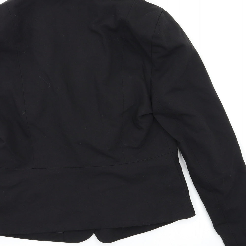 Topshop Womens Black   Overcoat Blazer Size 12