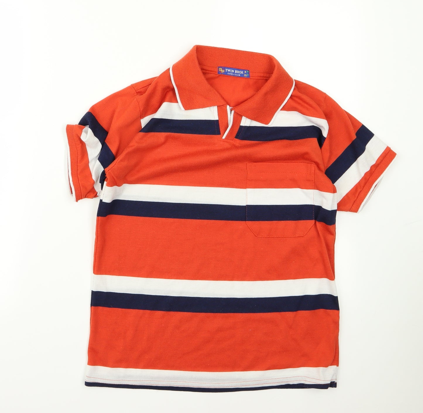 twin bros Womens Orange   Basic Polo Size 26