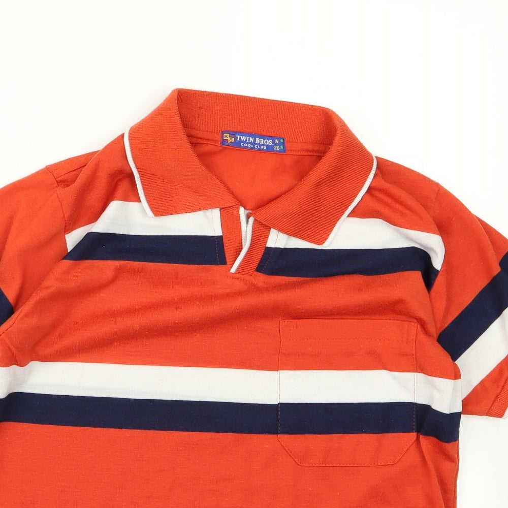 twin bros Womens Orange   Basic Polo Size 26