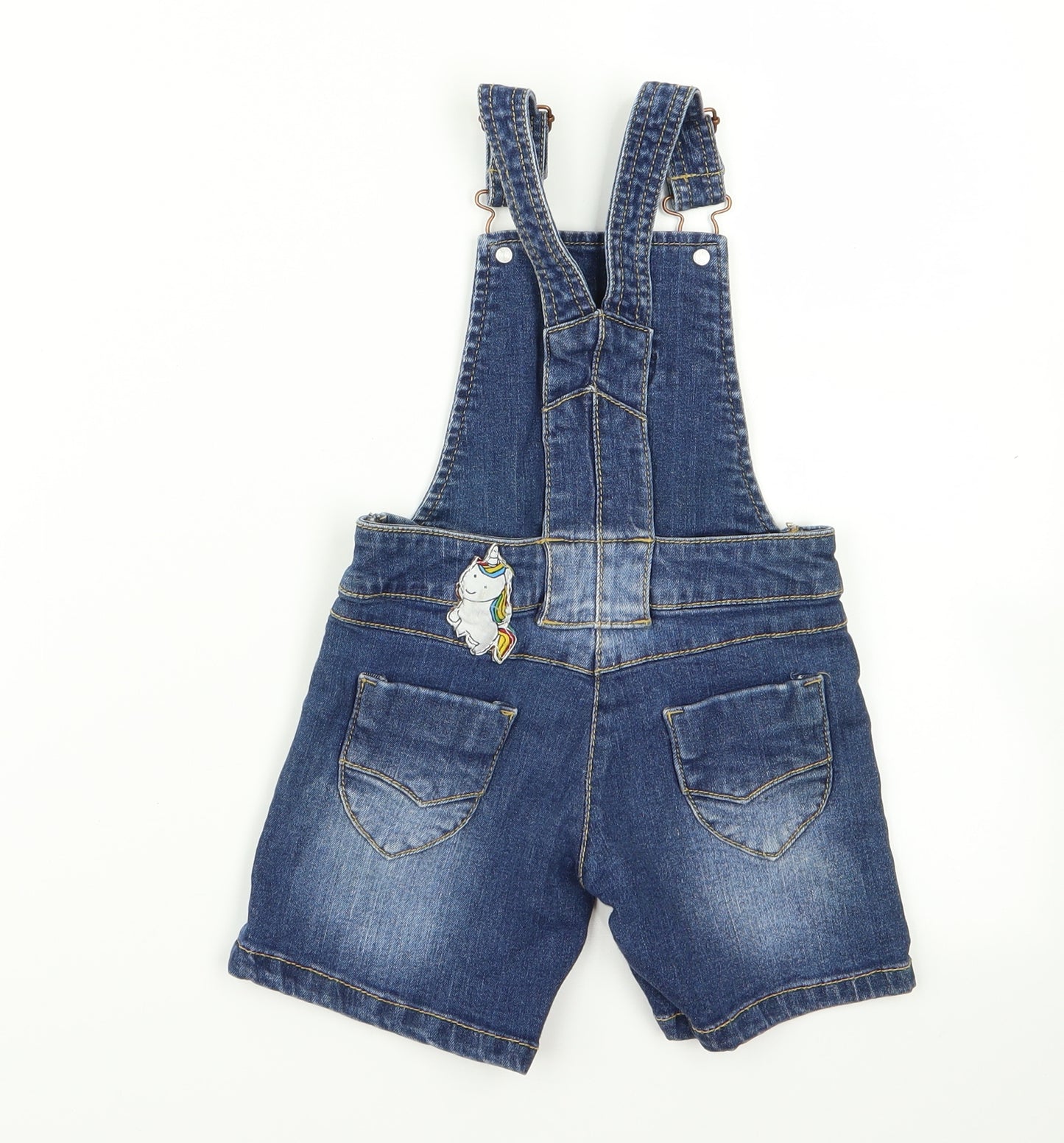 text Girls Blue   Dungaree One-Piece Size 2 Years