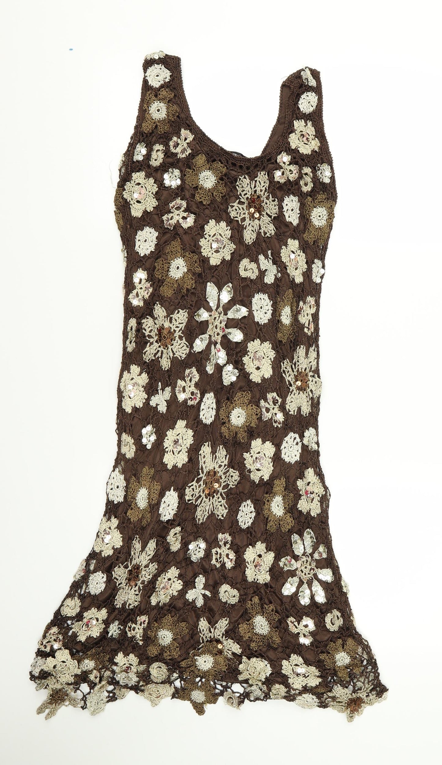 Preworn Womens Brown  Rayon Fit & Flare  Size S