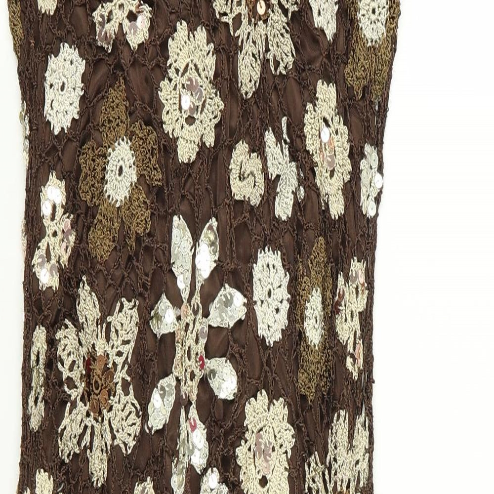 Preworn Womens Brown  Rayon Fit & Flare  Size S