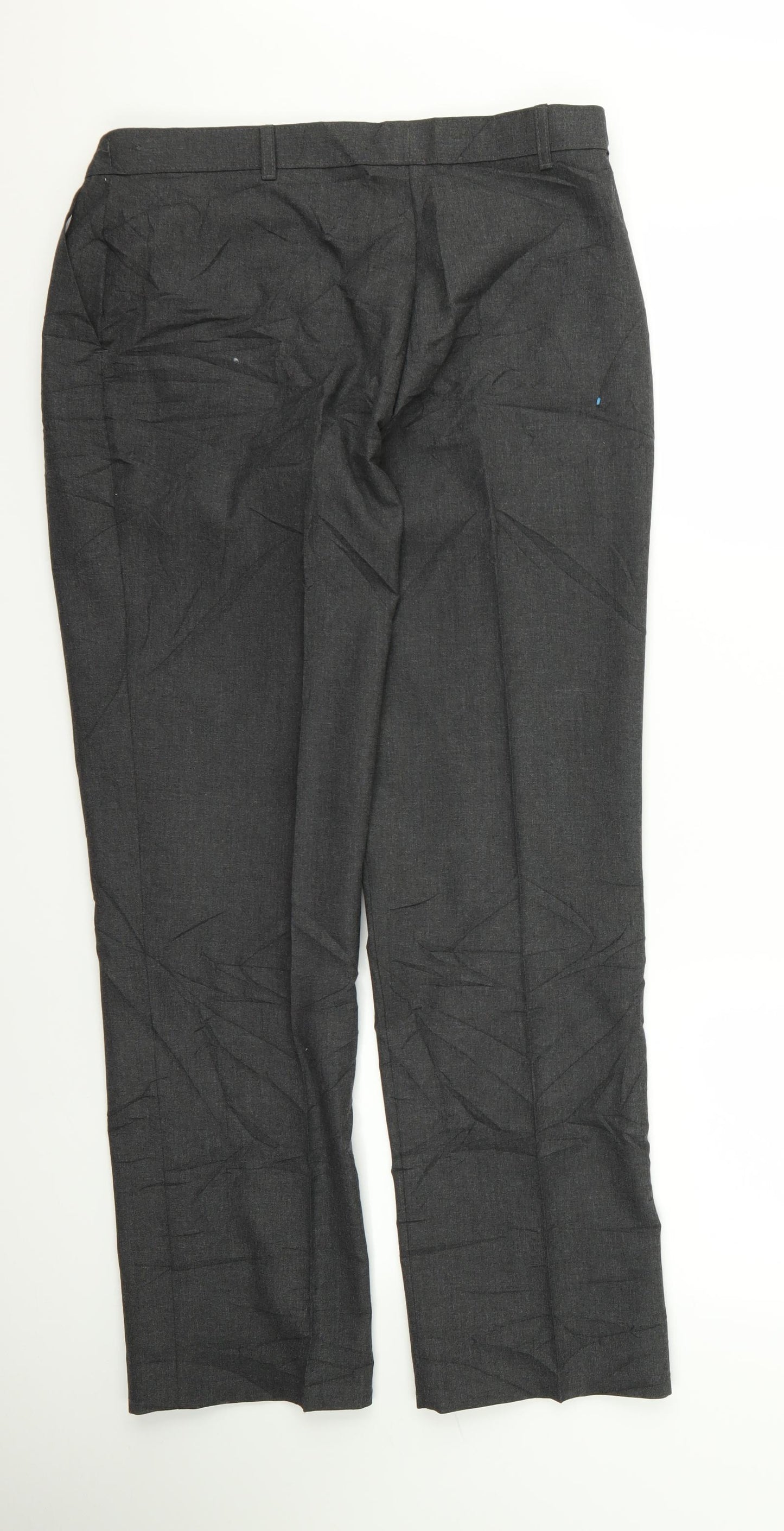 Preworn Womens Grey  Rayon Trousers  Size 34 L28 in