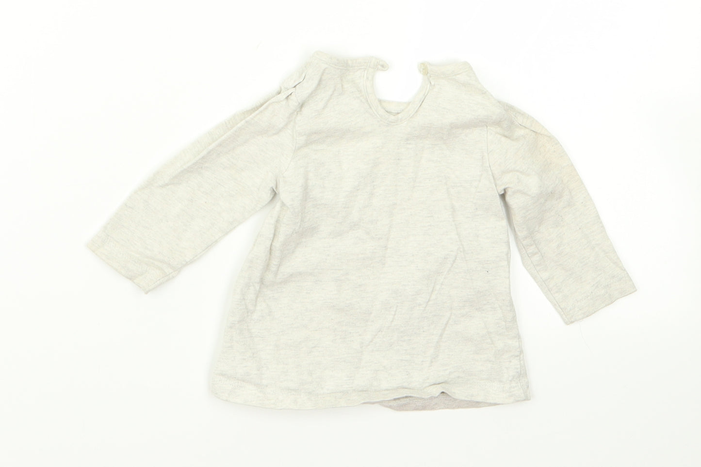 George Girls Grey  Rayon Basic T-Shirt Size 0-3 Months