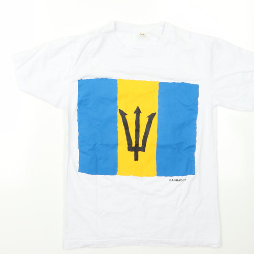 foxin Mens White    T-Shirt Size S  - barbados