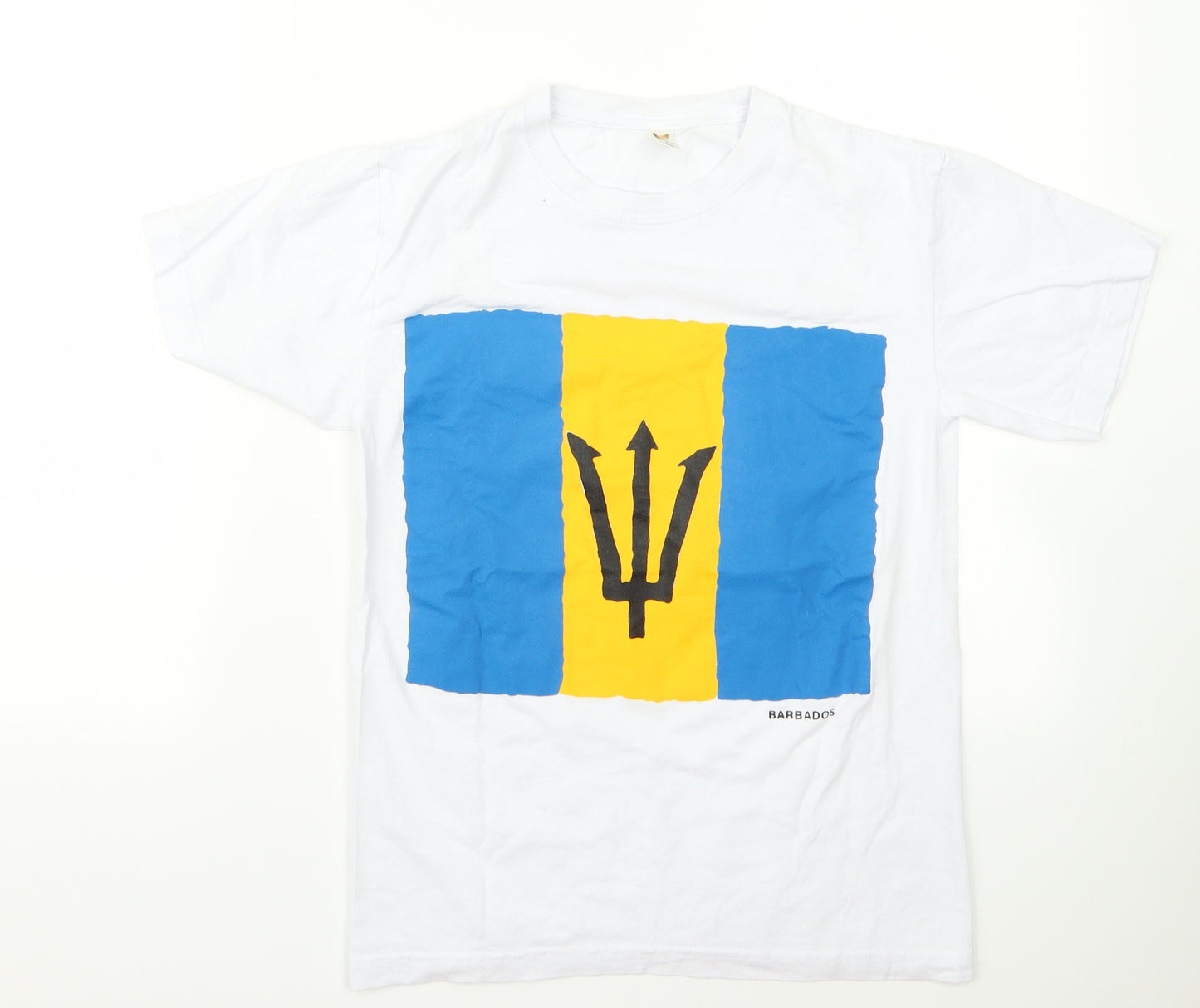 foxin Mens White    T-Shirt Size S  - barbados