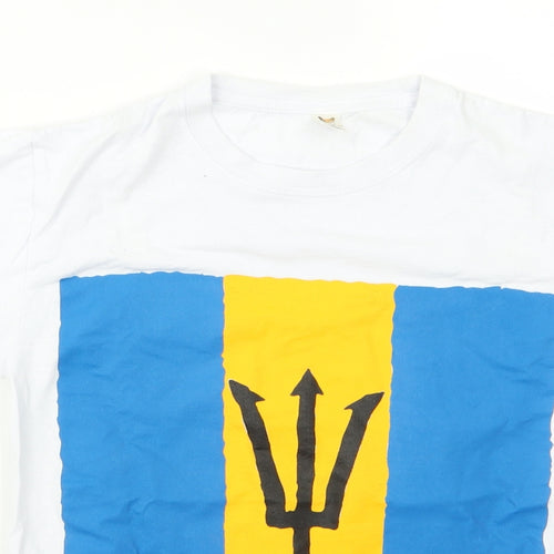 foxin Mens White    T-Shirt Size S  - barbados