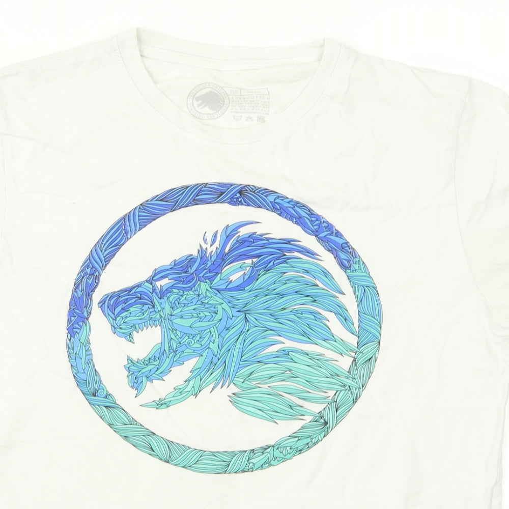 Syndicate Mens White    T-Shirt Size S