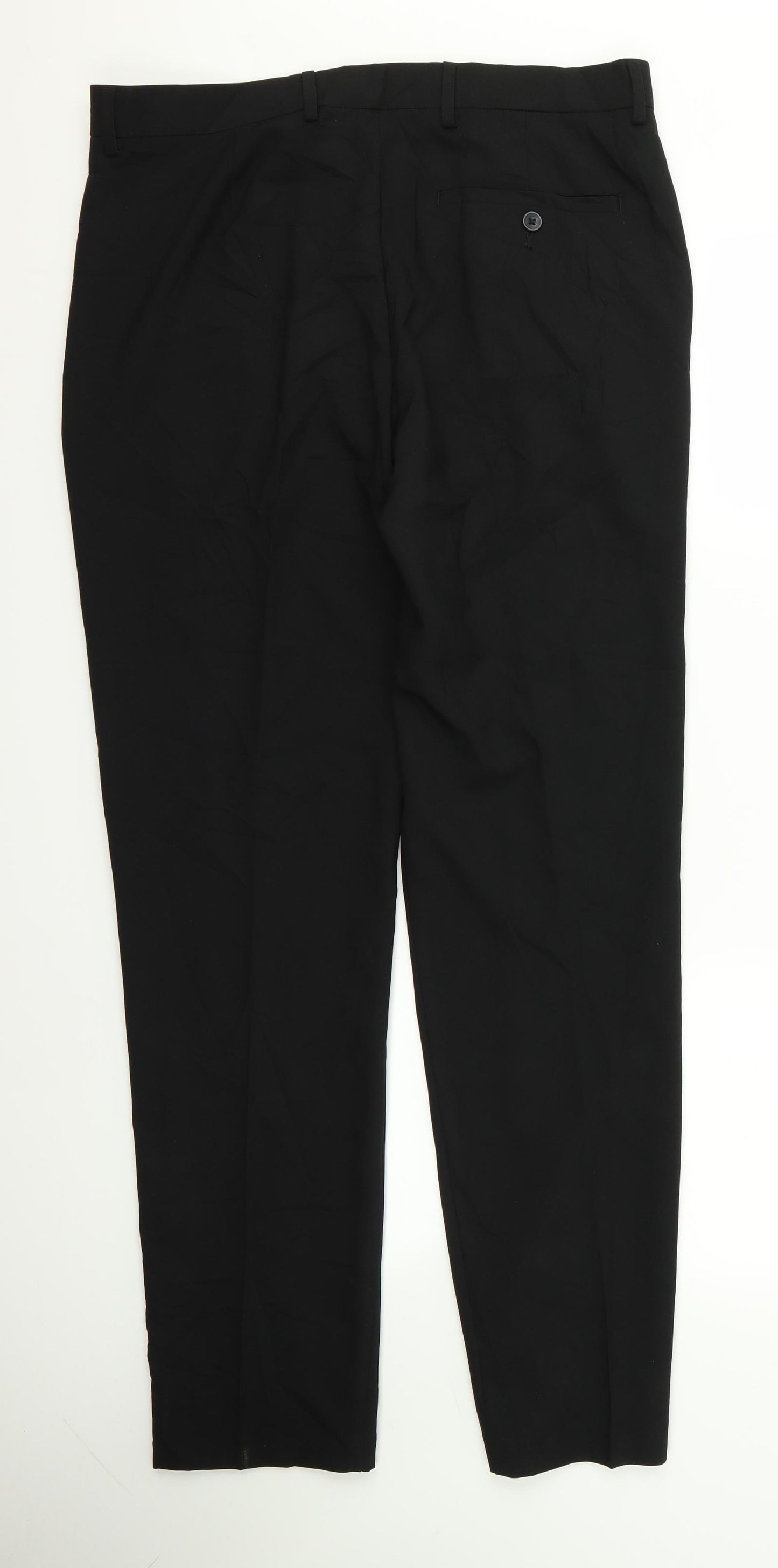 Preworn Womens Black  Rayon Trousers  Size 34 L24 in