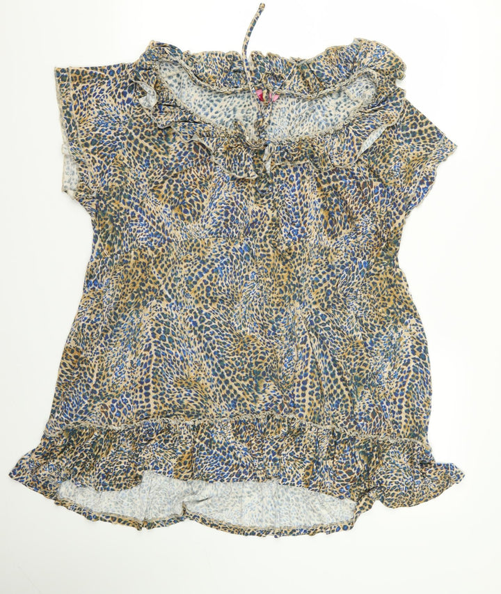Simply Be Womens Multicoloured Animal Print Basic Blouse Size M