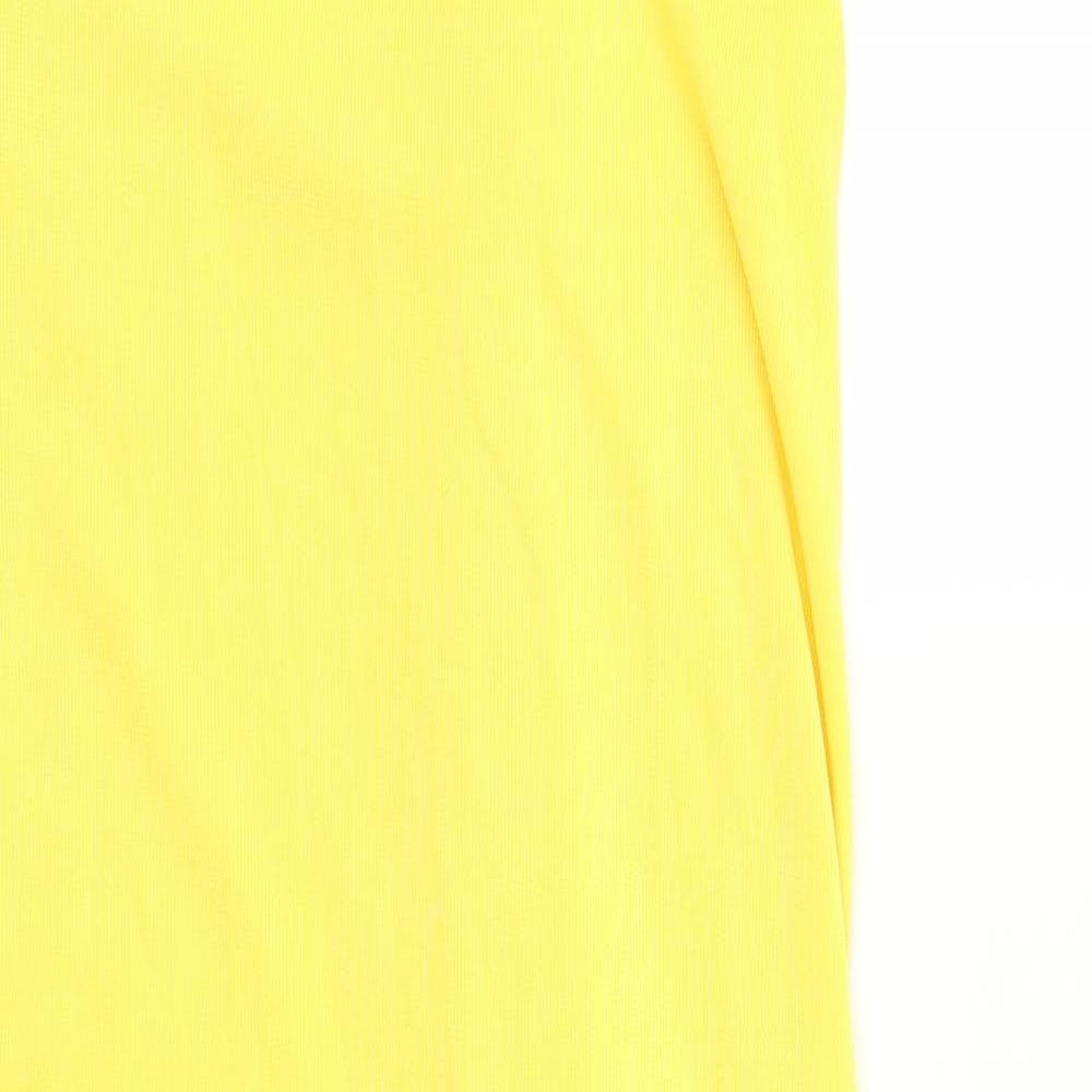 Zara Womens Yellow  Rayon T-Shirt Dress  Size M