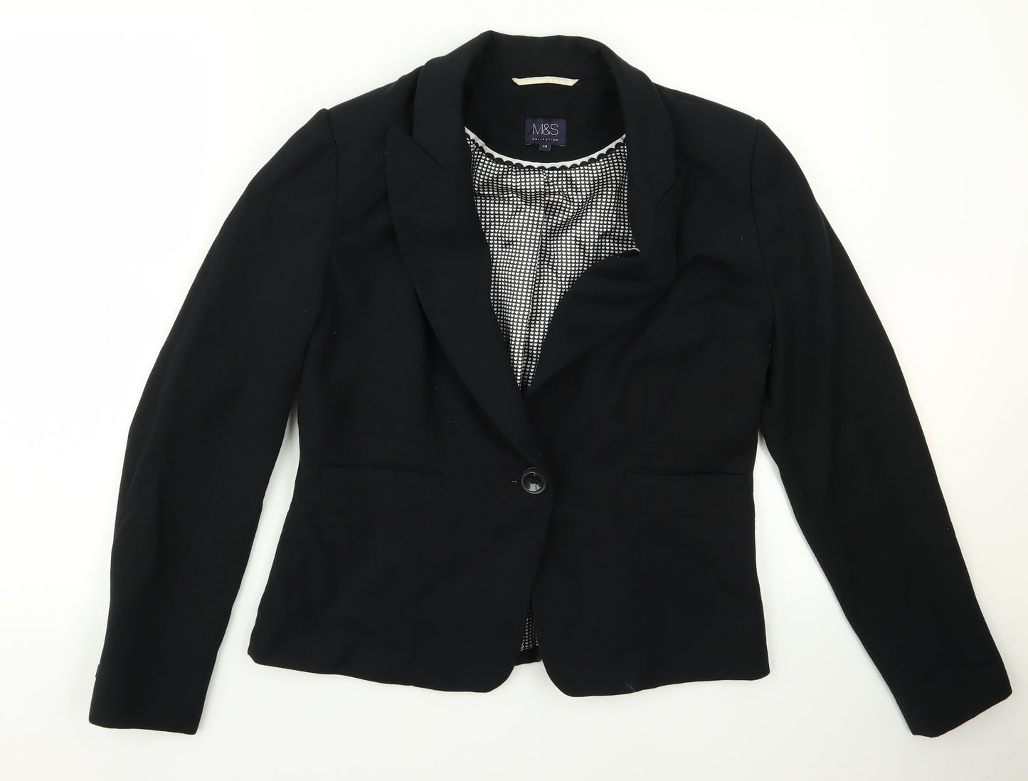 m&s Womens Black   Jacket  Size 14